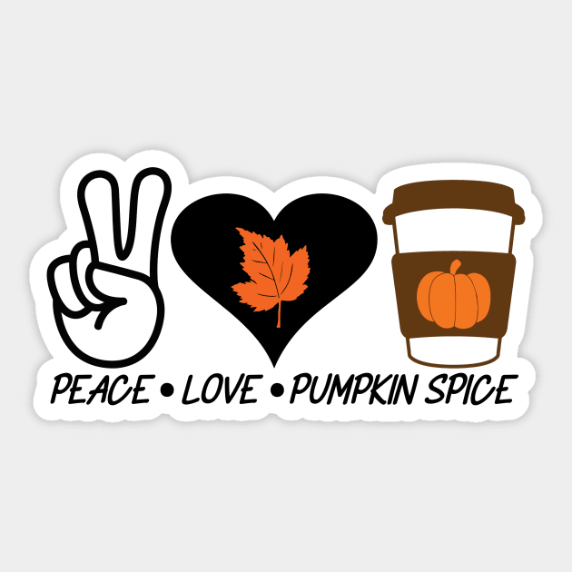 Peace Love Pumpkin Spice Sticker by OTM Sports & Graphics